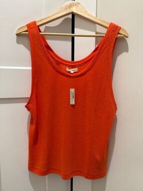 Madewell Bright Orange Scoop Neck Tank